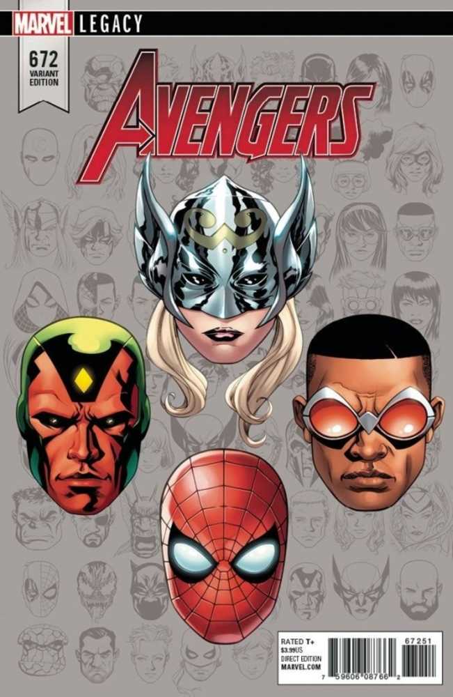 Avengers (2017) #672 McKone Legacy Headshot Variant Leg