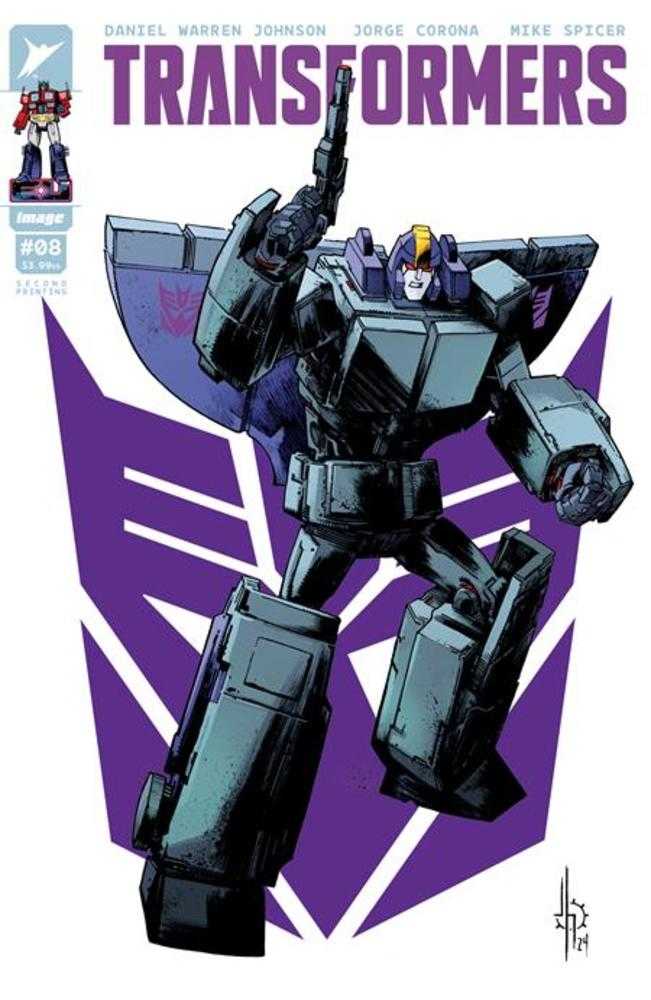 Transformers #08 2nd Print Cover A Jason Howard Decepticon