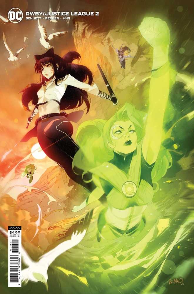 Rwby Justice League #2 (Of 7) Cover B Simone Di Meo Card Stock Variant