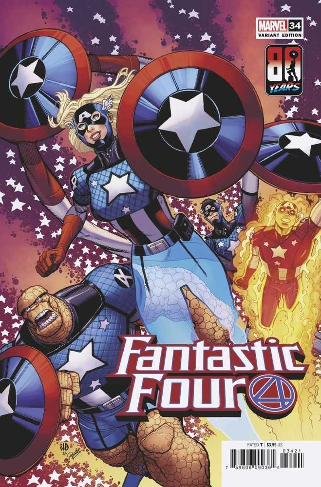 Fantastic Four (2018) #34 Captain America 80th Variant