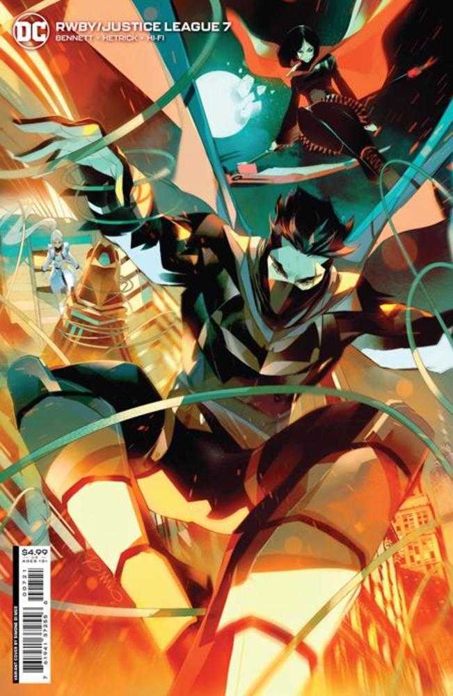 Rwby Justice League #7 (Of 7) Cover B Simone Di Meo Card Stock Variant
