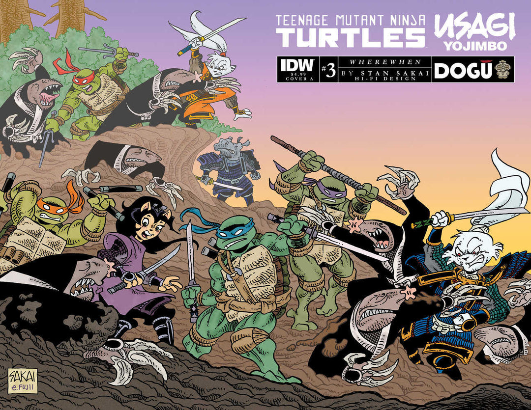 Teenage Mutant Ninja Turtles Usagi Yojimbo Wherewhen #3 Cover A (Sakai)