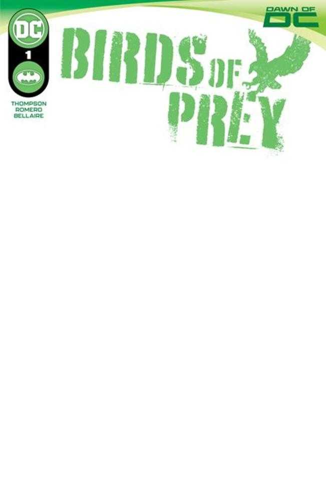 Birds Of Prey #01 Cover D Blank Card Stock Variant