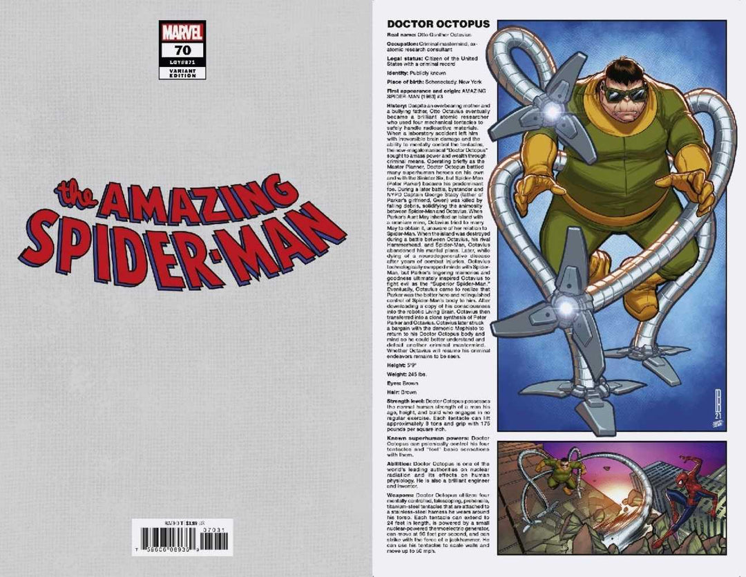 Amazing Spider-Man (2018) #70 Handbook Variant Sinw