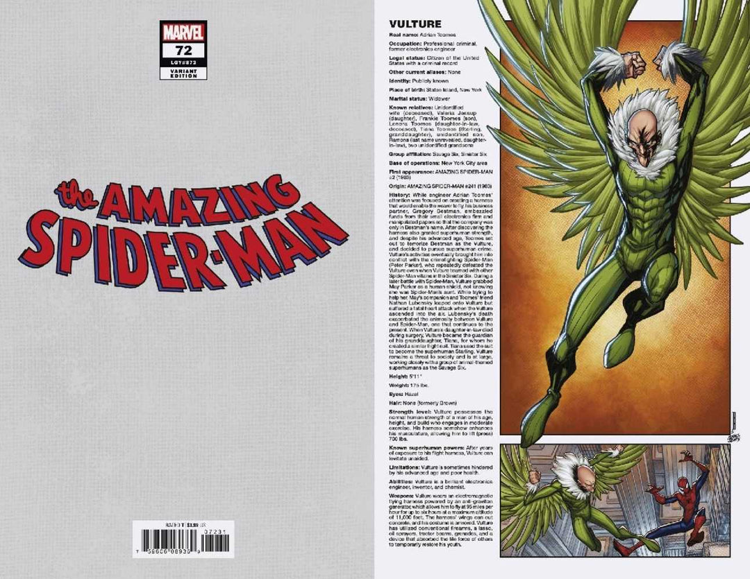 Amazing Spider-Man (2018) #72 Baldeon Handbook Variant Sinw