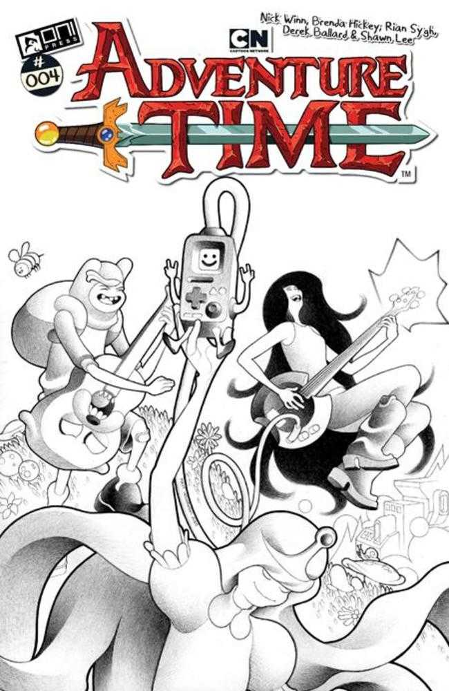 Adventure Time (2025) #4 Cover F 1 in 50 Matt Lesniewski Black & White Variant