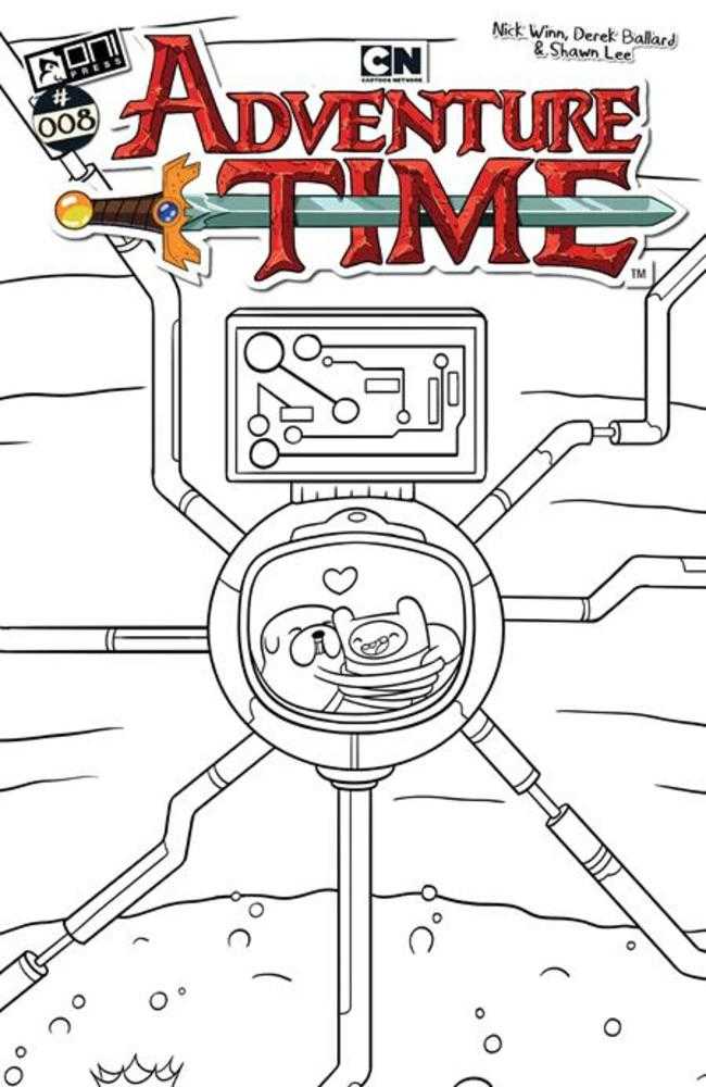 Adventure Time (2025) #8 Cover F 1 in 50 Nick Winn Black & White Variant
