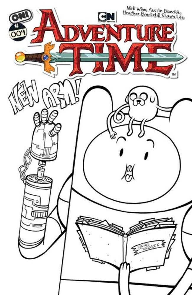 Adventure Time (2025) #9 Cover F 1 in 50 Nick Winn Black & White Variant