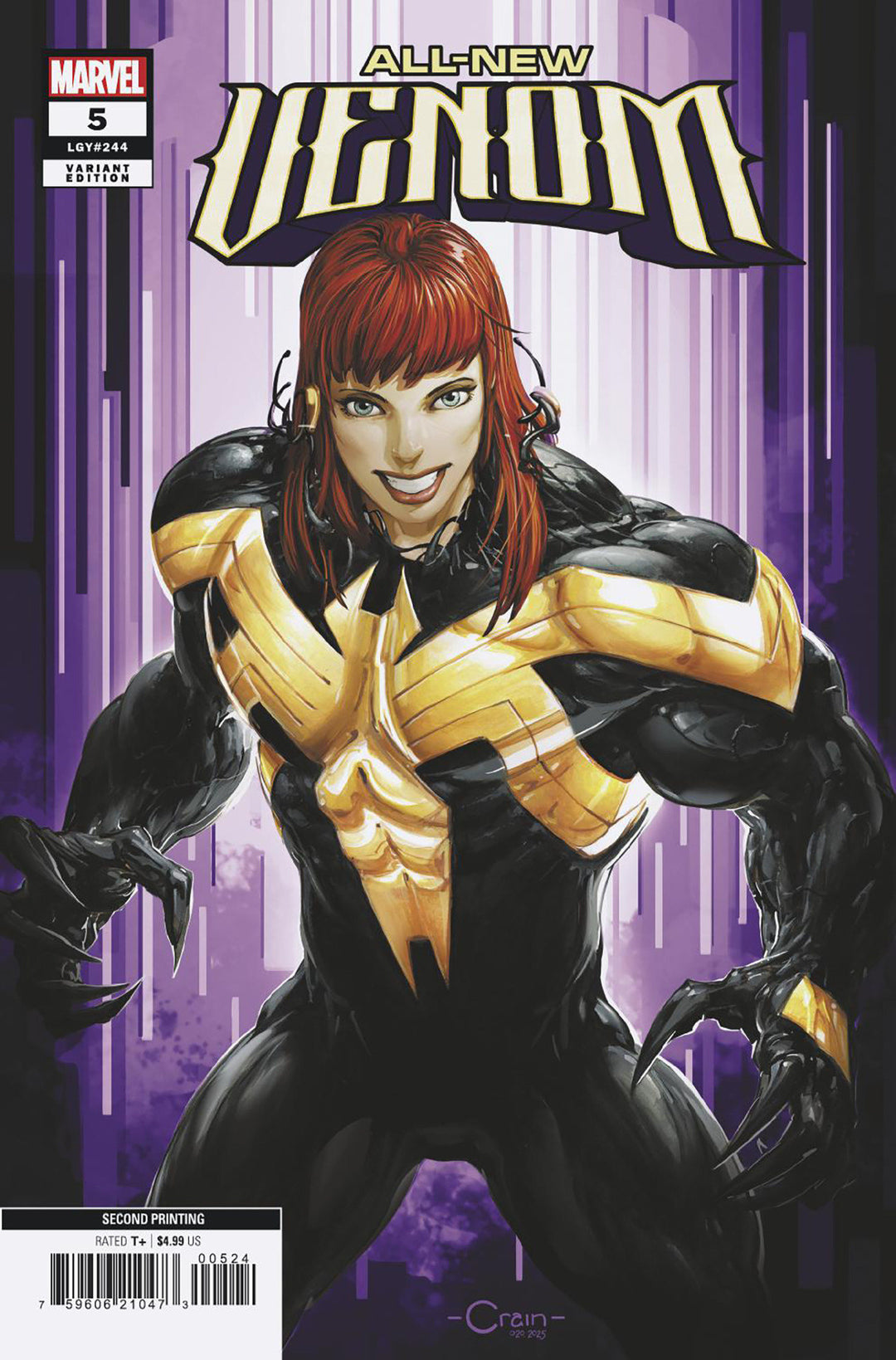 All New Venom #5 Clayton Crain 2 Nd Printing Variant