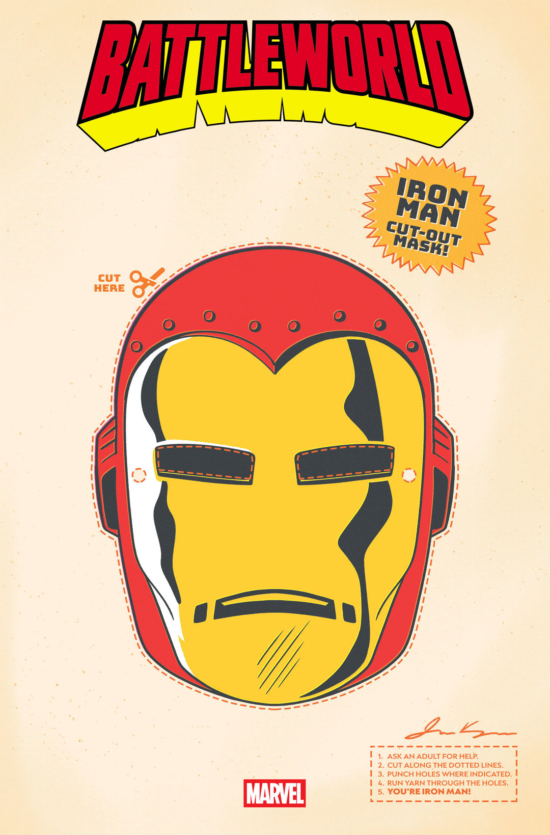 Battleworld #1 Retro Halloween Mask Variant