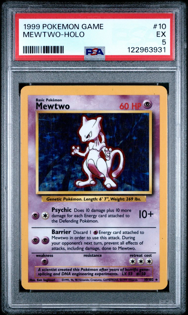 Mewtwo #10 Base Set: EX 5