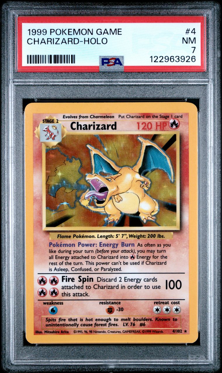 Charizard #4 Pokemon Base Set: NM 7