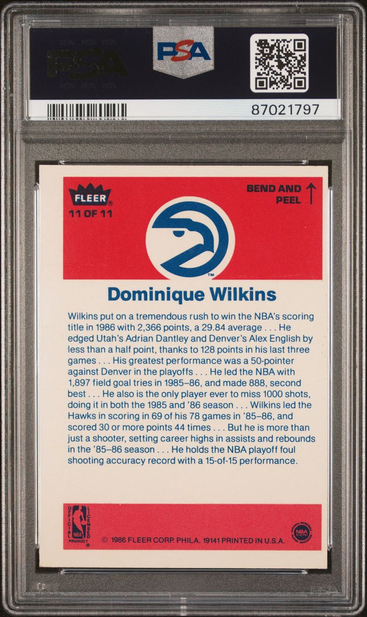 Complete 1986 Fleer Sticker Set #1-11