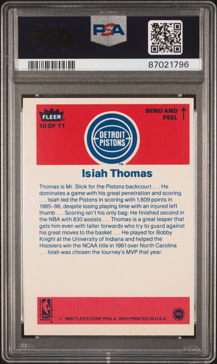 Complete 1986 Fleer Sticker Set #1-11