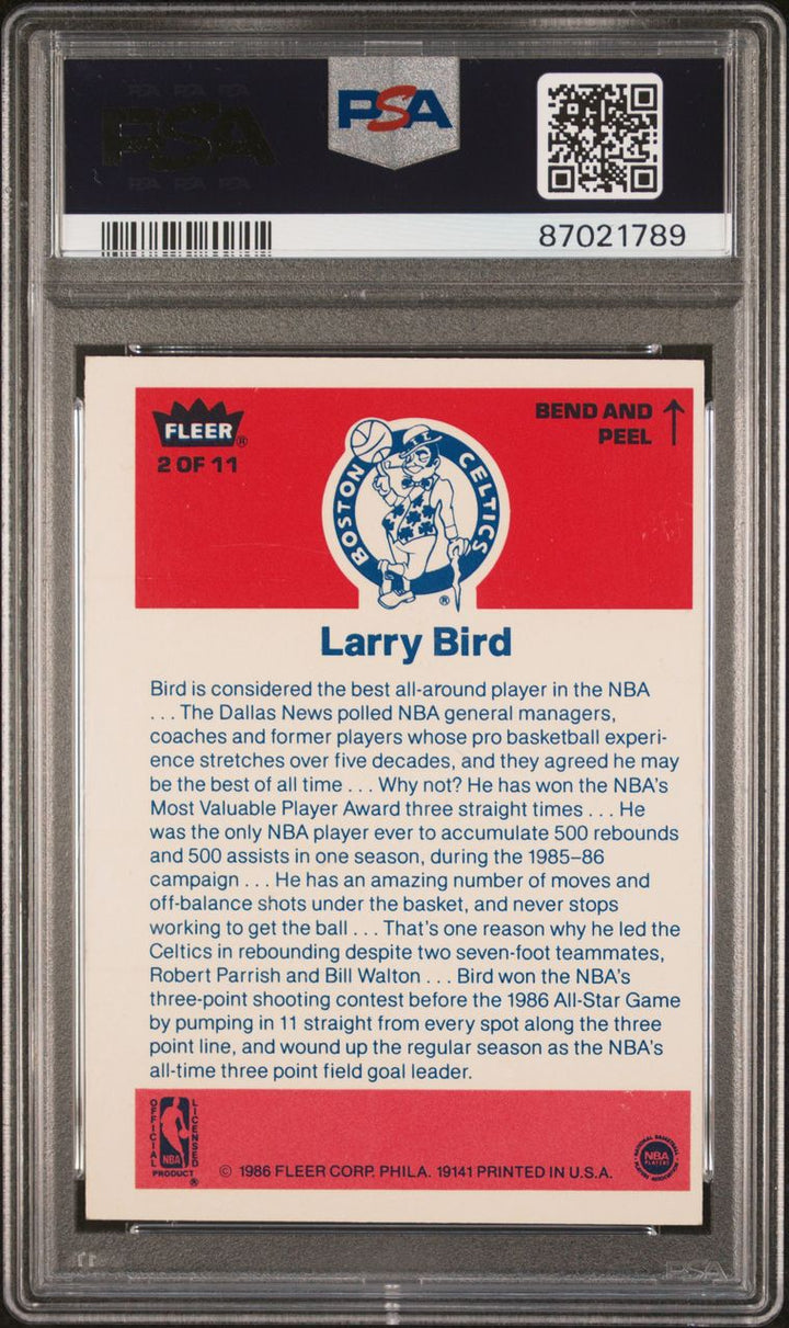 Complete 1986 Fleer Sticker Set #1-11