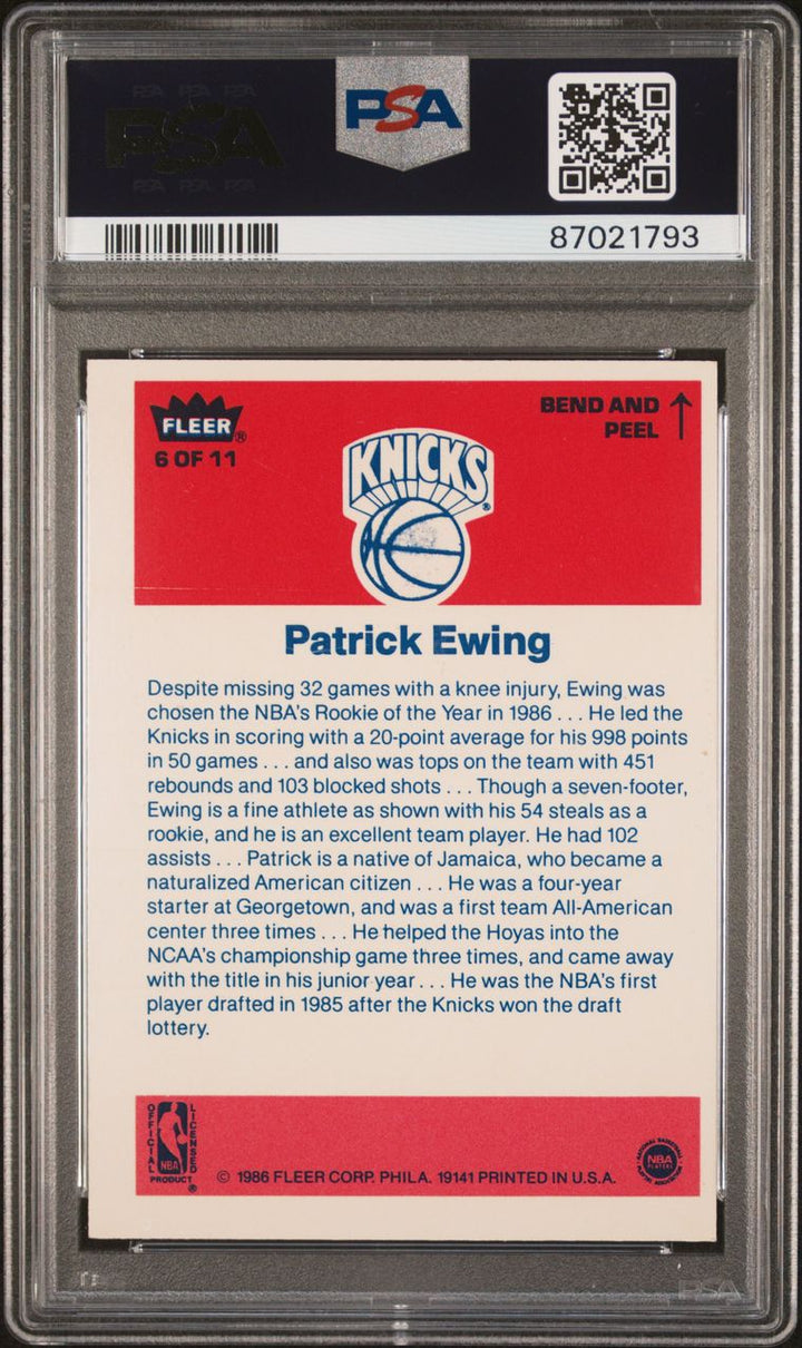 Complete 1986 Fleer Sticker Set #1-11