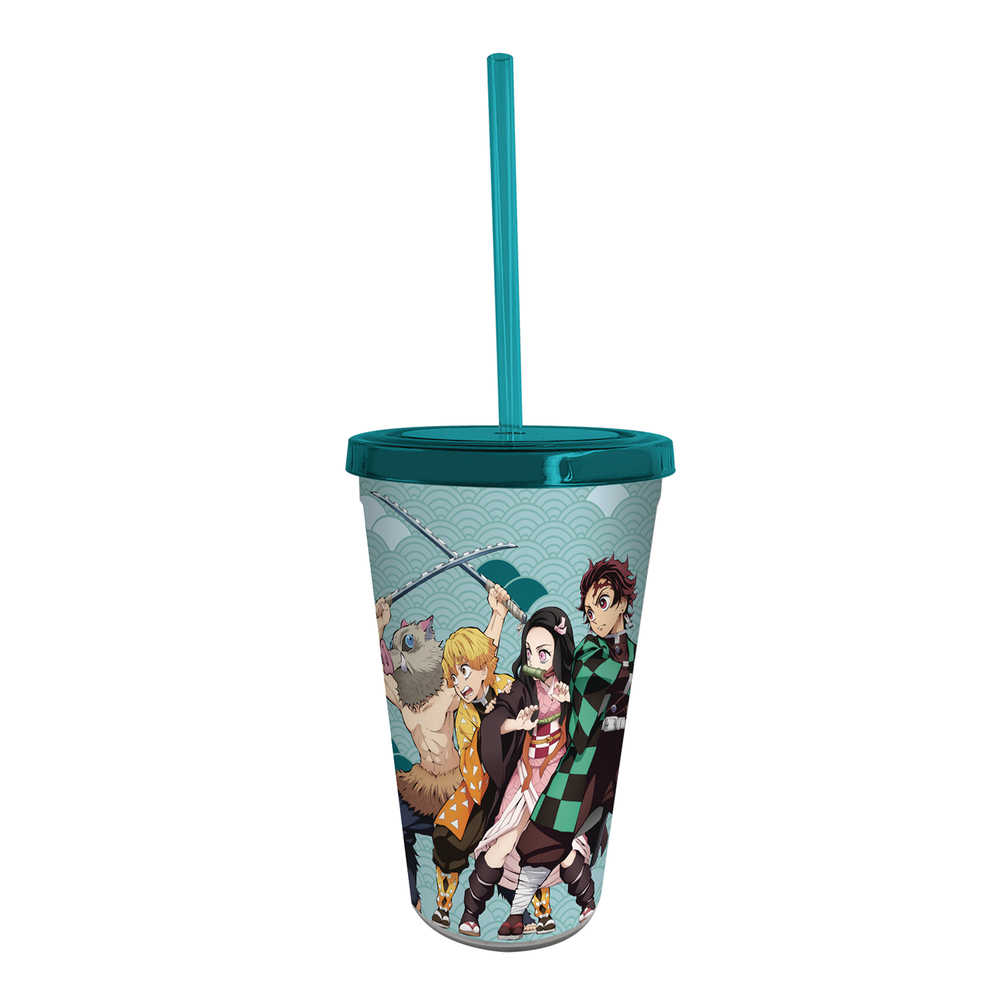 Demon Slayer 16oz Cast Plastic Tumbler & Straw Set