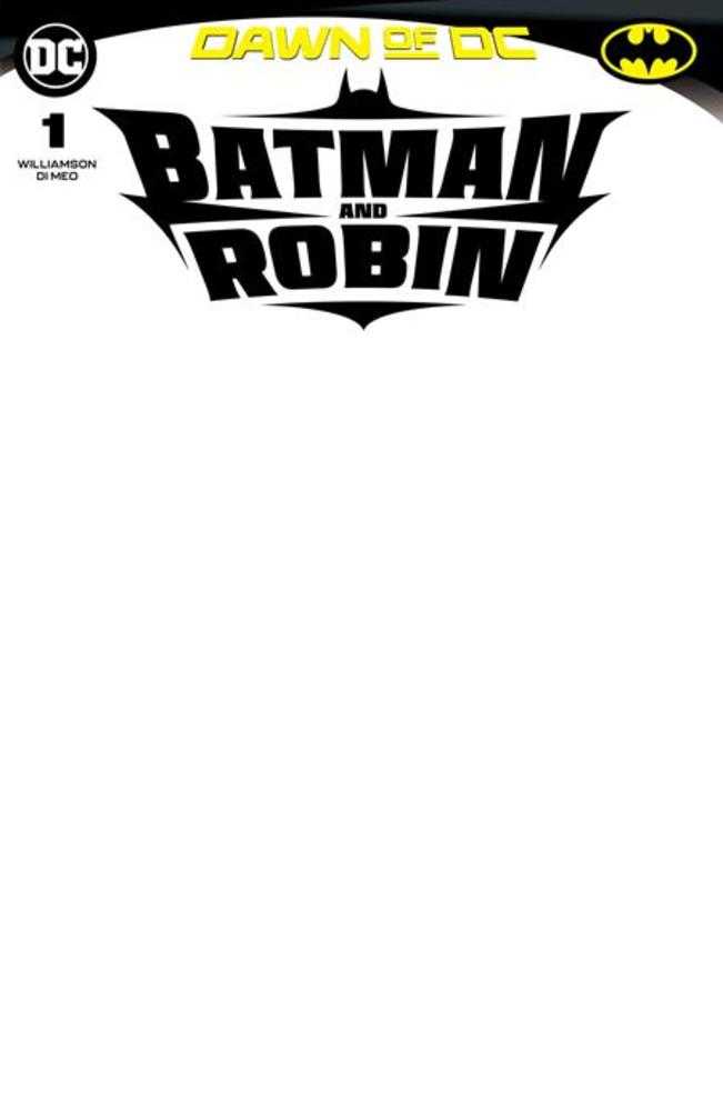 Batman And Robin #01 Cover D Blank Card Stock Variant