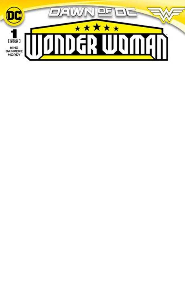 Wonder Woman #01 Cover E Blank Card Stock Variant